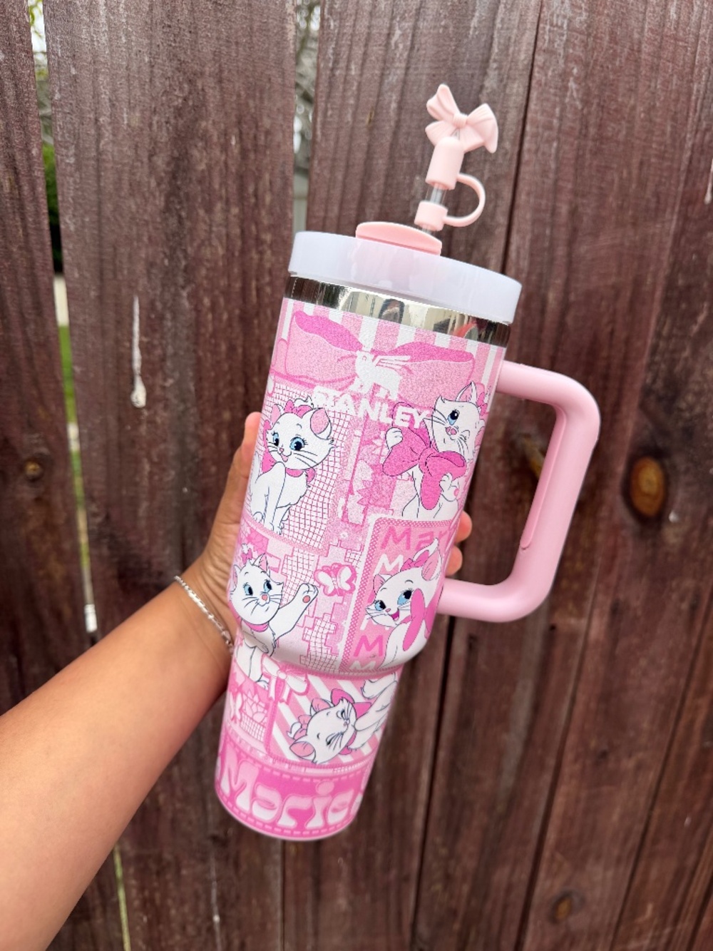 Pink Cat Marie 40 oz Tumbler
